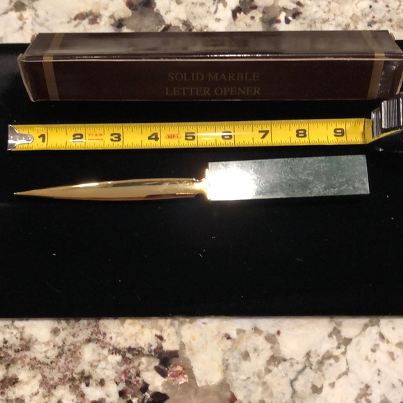New Monarch Green Marble Letter Opener - Picture 1 of 9